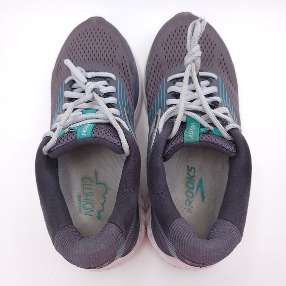 Brooks Women's Addiction 14 Gray Green White Walking Shoes Size 8 1203061b061 - Picture 2 of 9